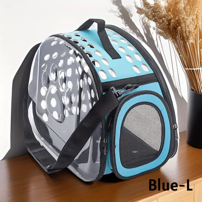 CarryPaw Transparent Breathable Pet Shoulder Bag for Cats and Dogs