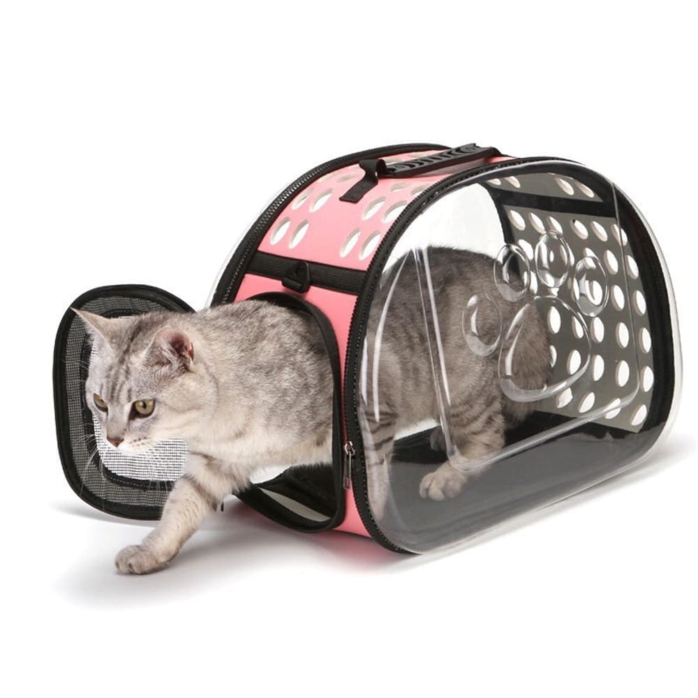 CarryPaw Transparent Breathable Pet Shoulder Bag for Cats and Dogs
