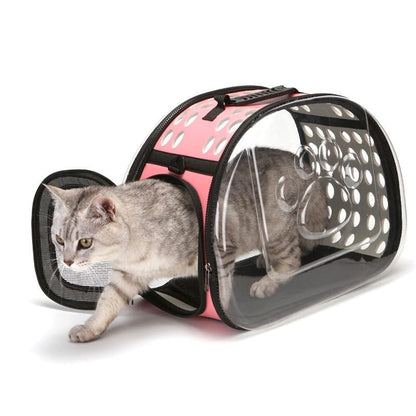 CarryPaw Transparent Breathable Pet Shoulder Bag for Cats and Dogs
