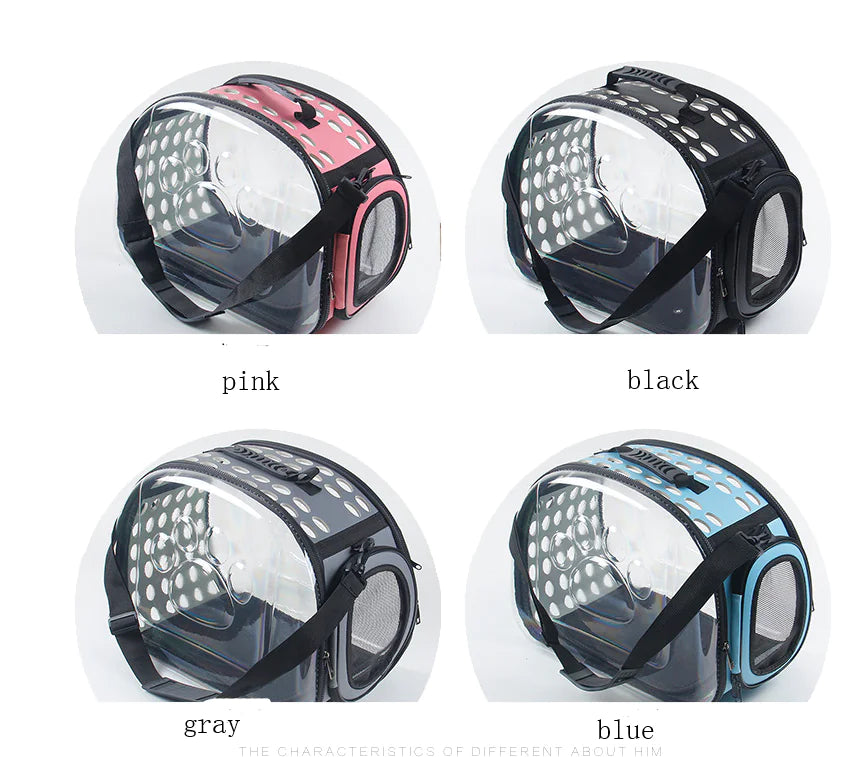 CarryPaw Transparent Breathable Pet Shoulder Bag for Cats and Dogs