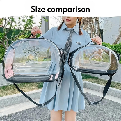 CarryPaw Transparent Breathable Pet Shoulder Bag for Cats and Dogs