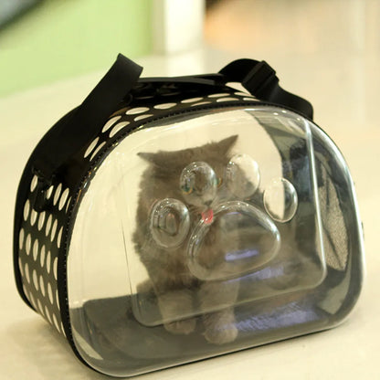 CarryPaw Transparent Breathable Pet Shoulder Bag for Cats and Dogs