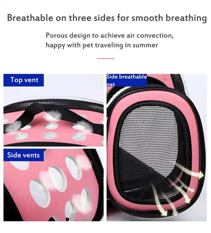 CarryPaw Transparent Breathable Pet Shoulder Bag for Cats and Dogs