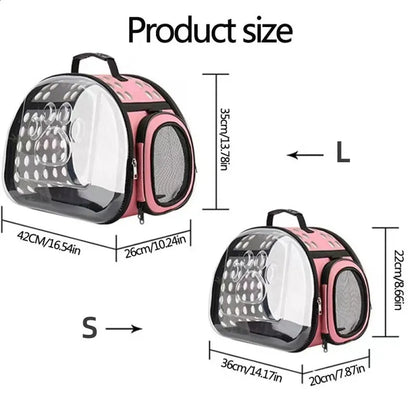CarryPaw Transparent Breathable Pet Shoulder Bag for Cats and Dogs