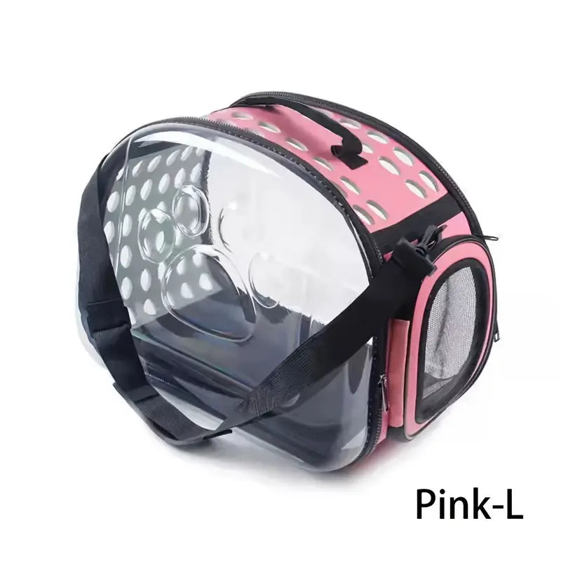 CarryPaw Transparent Breathable Pet Shoulder Bag for Cats and Dogs