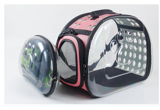 CarryPaw Transparent Breathable Pet Shoulder Bag for Cats and Dogs